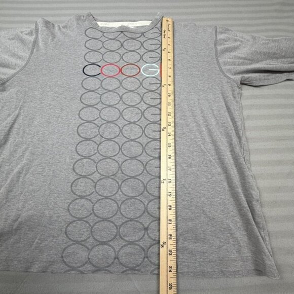 Coogi Shirt Mens Large Gray Long Sleeve Crewneck Circle Pattern Graphic Logo - Picture 6 of 9